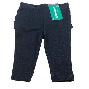 Garanimals Girl's Size 0-3 Month Ruffle Butt Legging Dark Denim New With Tags